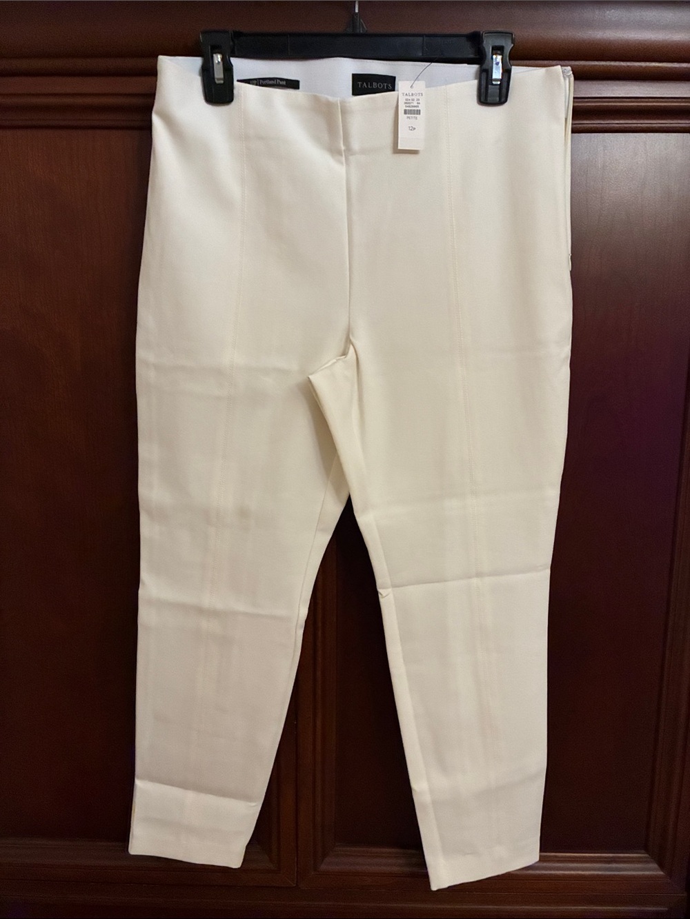 Talbots Cream Straight-Leg womens Dress Pants